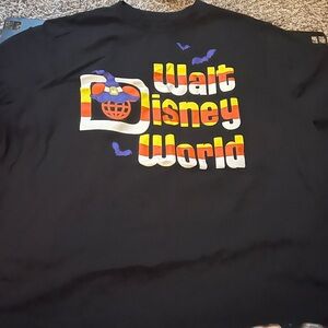 Disney Halloween Black Tee with Colorful Walt Disney World Design 2XL